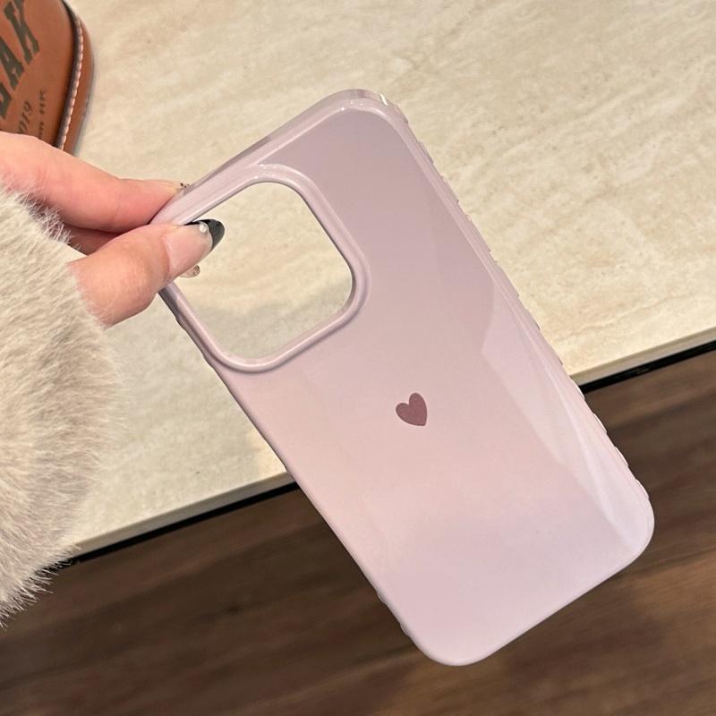 Jednoduchý červený milostný srdíčko měkký TPU kryt na telefon pro iPhone 17 Air 16 14 13 12 11 Pro Max 7 8 Plus Kryt pro iPhone 16E 15 Pro