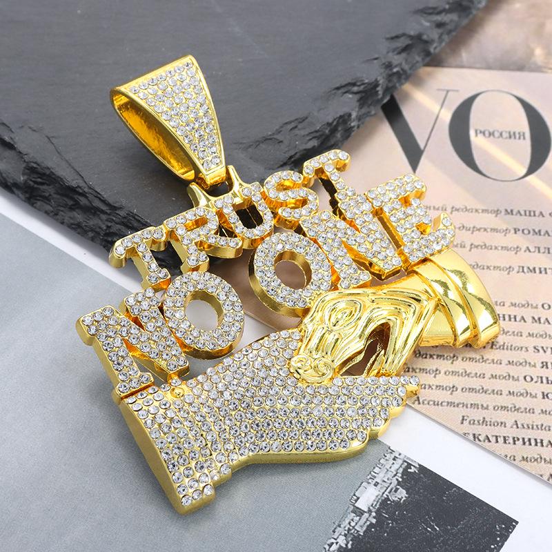 

TRUST NO ONE Pendant Cuban Chain - Hip Hop Jewelry