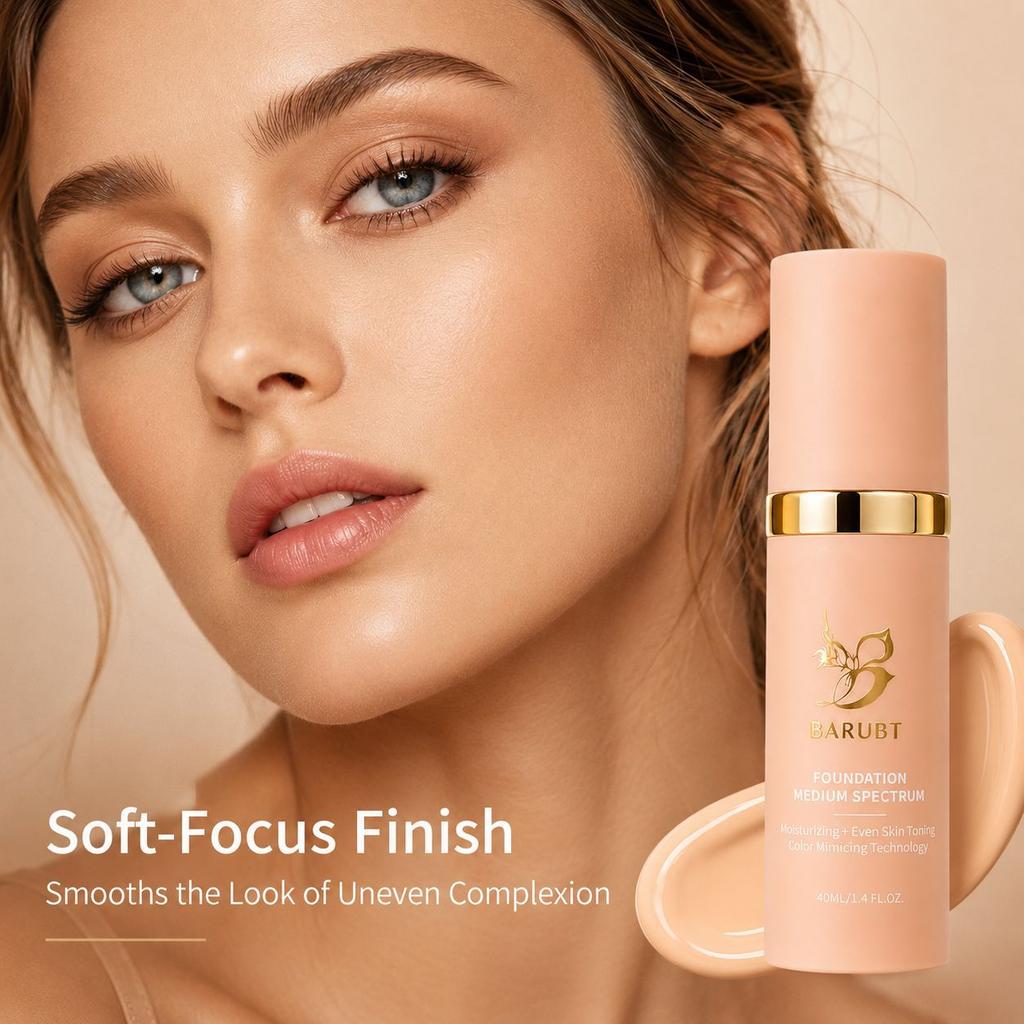 4 In 1 Color Changing Foundation Cream 40G Lightweight Texture Natural Color Excellent Concealing Effect For Face Makeup