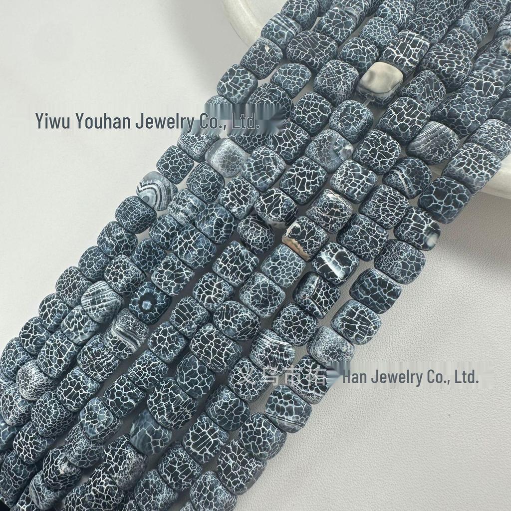 Square Weathered Sugar Cube Stone Beads - DIY Bracelet & Jewelry Accessories