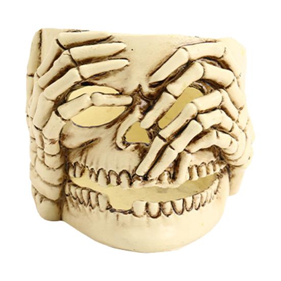 Cool Halloween Decorations Skull Candle Holder Decor Resin Gothic Table Ornament