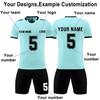 Men Soccer Uniform Set Short Sleeve Jersey Shorts Socks Quick Dry Athletic Team Sportswear for Training Match