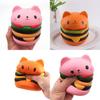 Koci Hamburger Squishy Zabawka z Powolnym Odbiciem Miękki Materiał PU Do Redukcji Stresu i Jako Prezent