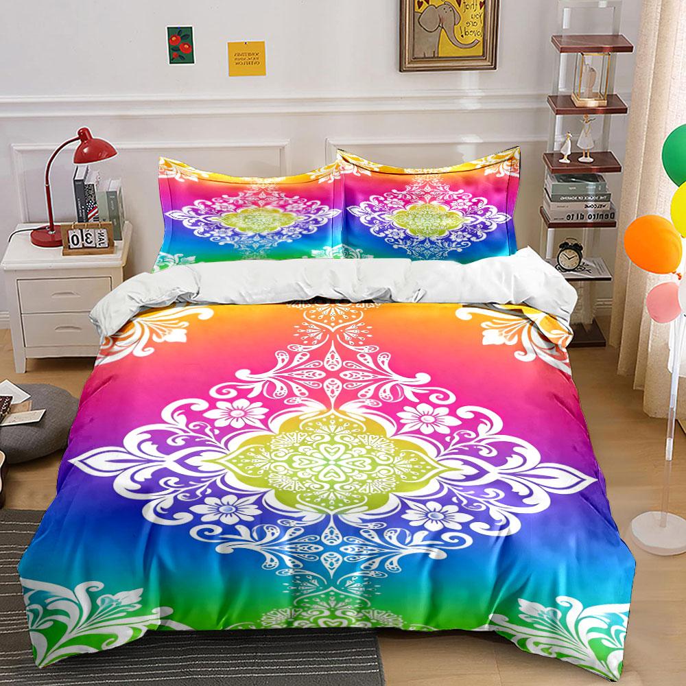 

Floral mandala with filigree. Bedding sets Duvet cover sets Duvet covers Pillowcases(1 * Duvet Cover 2 * Pillowcases, without duvet insert) 135x200cm