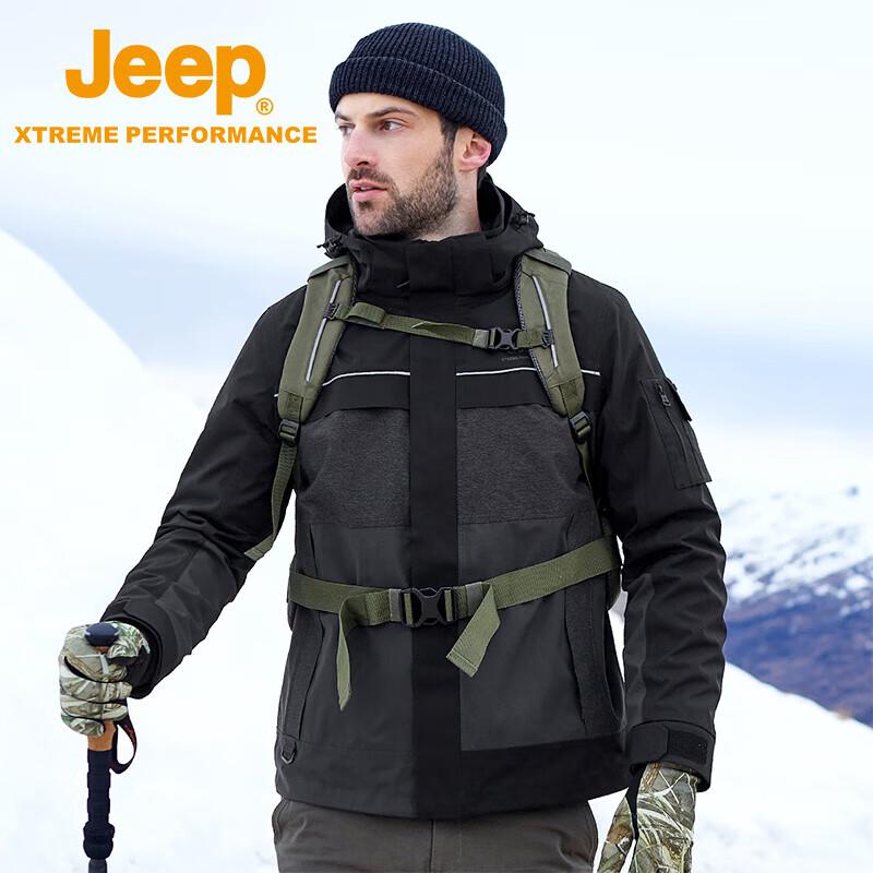 JEEP Men s 2024 Fleece-Lined 2-in-1 Outdoor Jacket J232094088 4XL