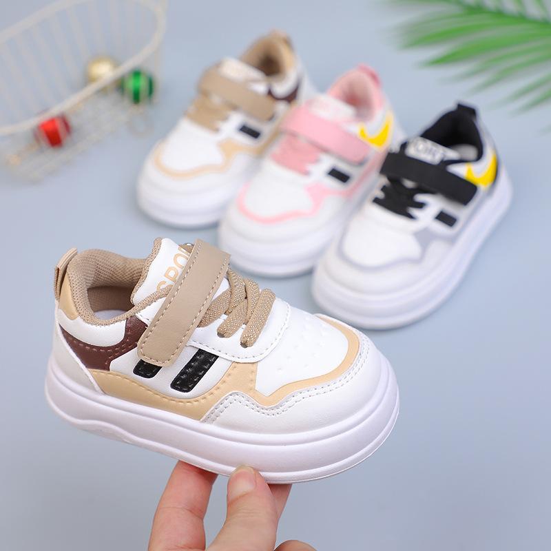 Baby Toddler Shoes Children's Soft-soled Sports Shoes 2025 Spring and Autumn New Boys Board Shoes Girls Casual White Shoes Tide