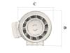 NORTADA HOKURO ROKU 150/160 White Exhaust Duct Fan 420/550m3/h