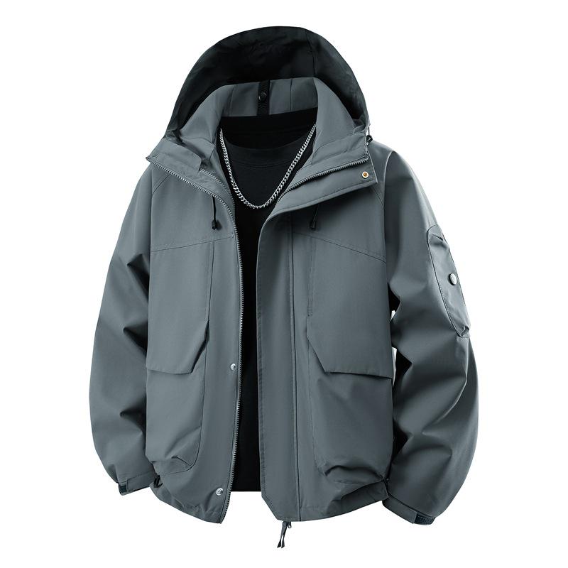 Unisex 3-in-1 Soft Shell Trekking Jacket – Warm, Windproof, Waterproof for Autumn/Winter