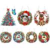 Acryl Sonderform Weihnachten 5D DIY Diamantmalerei Punkte Anhänger Strass Diamantenkunst Anhänger Diamantmalerei Ornamente