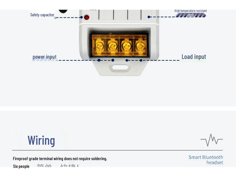 220V Single Channel High Power Wireless Remote Control Switch for Water Pump and Light