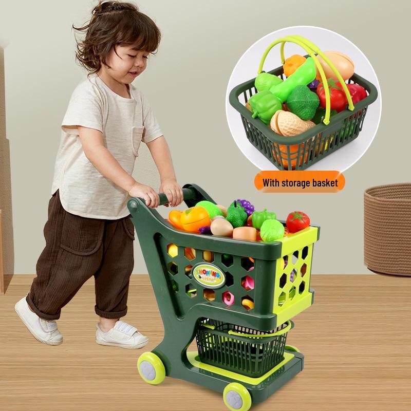 Kids' Role-Play Shopping Cart Toy: Large Simulation Supermarket Walker for Boys and Girls