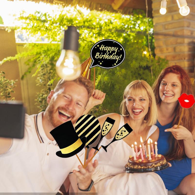 18-80 Years Adult Birthday Party Wedding Anniversary Photo Booth Prop Paper Decoration DIY Man Woman Festival