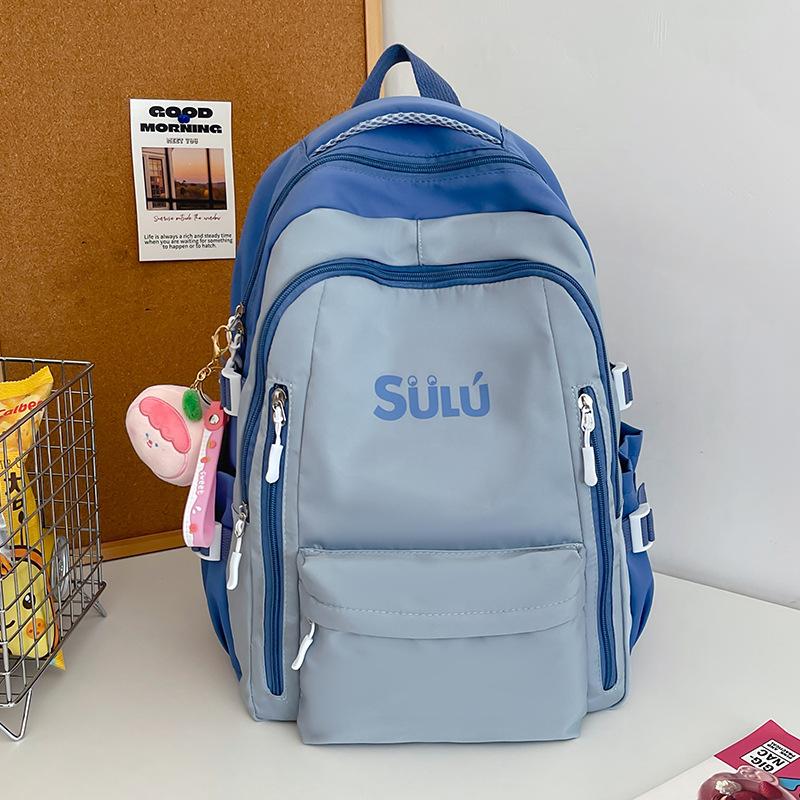 School Bag High Quality High Value Backpack Female High Capacity Junior High School Student Alphabet Backpack Male
