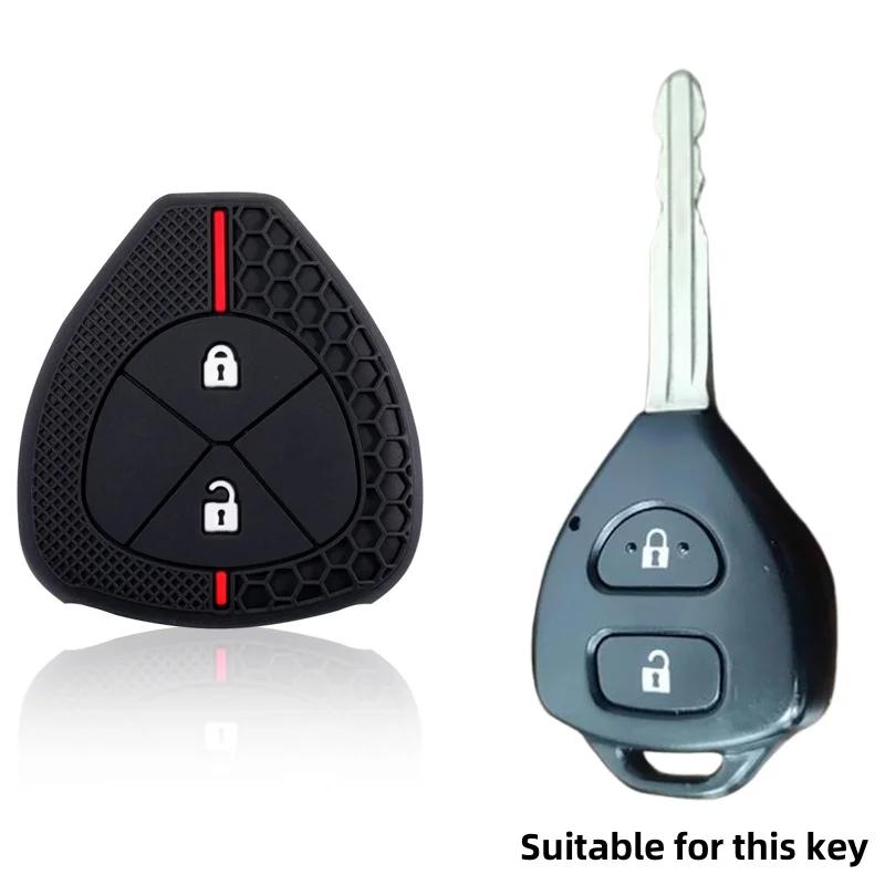 Key Holder Case For Toyota Yaris/Vitz Auris Mk I 2007 Corolla Verso Hilux 7 Rav4 Porte Camry Car Key Cover Keychain 2/3/4Buttons