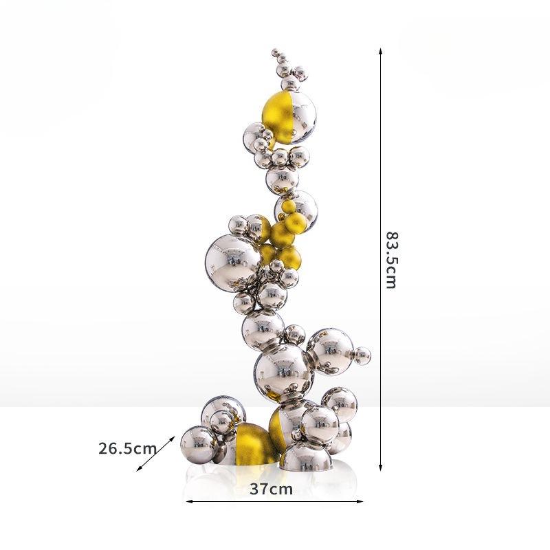 Stainless Steel Sculptures Large Floor Decoration Accessories Sculpture Nordic Home Decor Art Ornaments Luxury Bedroom Model