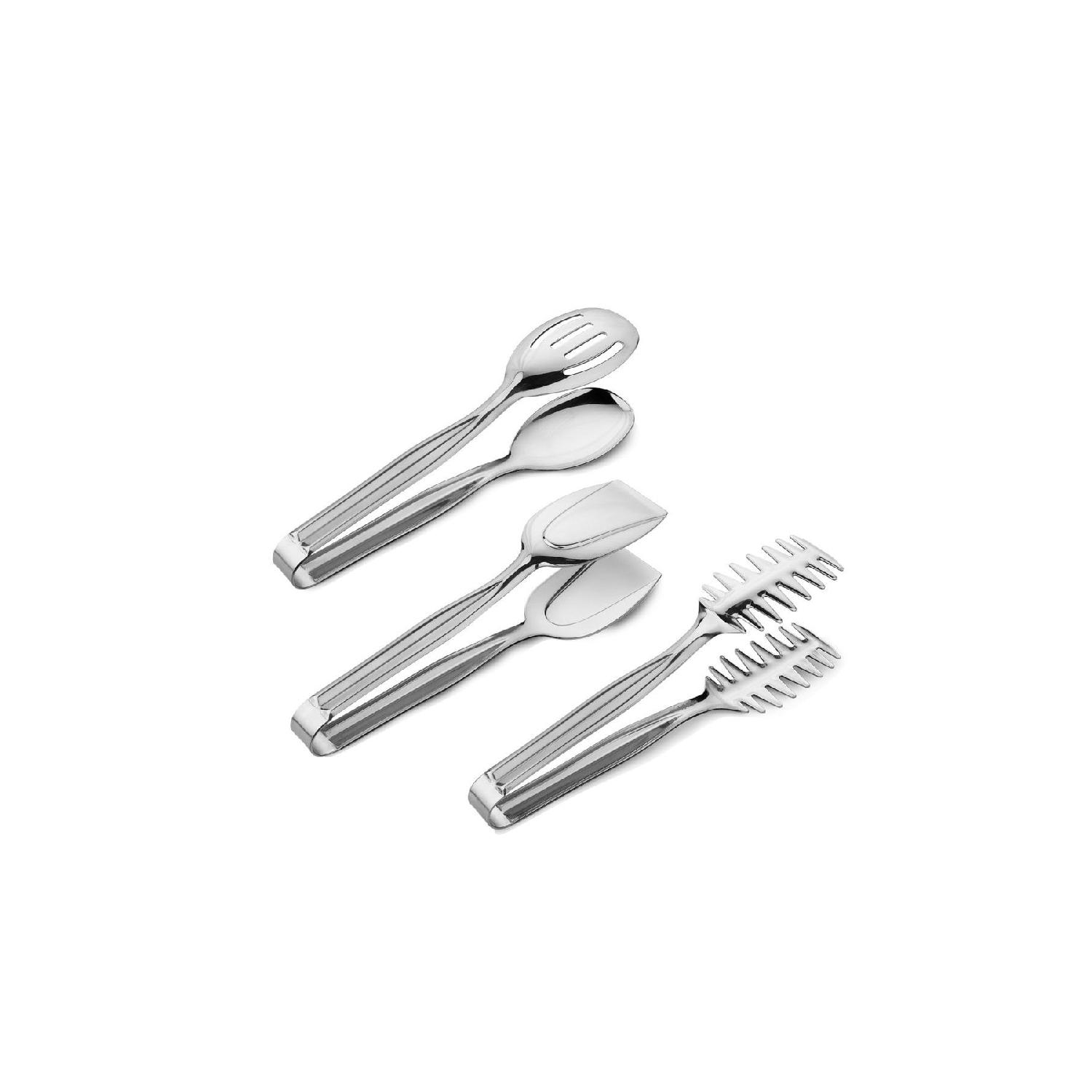 

Twist Serving Tongs Set 3 Pieces Stainless Steel сірий колір