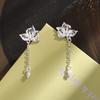 925 Silver Hollow Butterfly Stud Earrings For Women Luxury Designer Jewelry Accessories Prevent Allergies