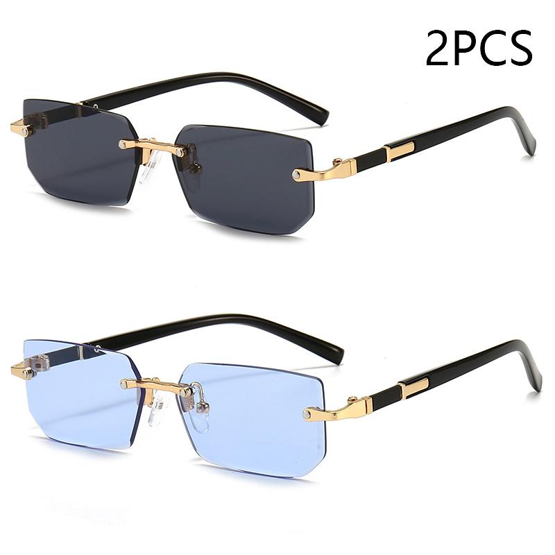New Rimless Fashion Sunglasses Personality Jelly Shades Men And Womean Sunglasses