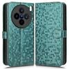 For vivo X200s 5G Wallet Case Dot Pattern Imprint PU Leather Phone Cover