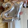32 inch gold and silver number balloons, birthday party, Valentine's Day wedding, anniversary, New Year party decoration