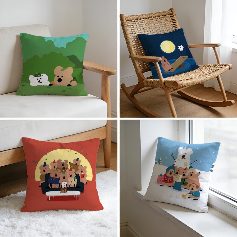 Cushion Cover Washed Linen Soft Breathable Decorative Case for Sofa Home Pillow cover DDinotaeng