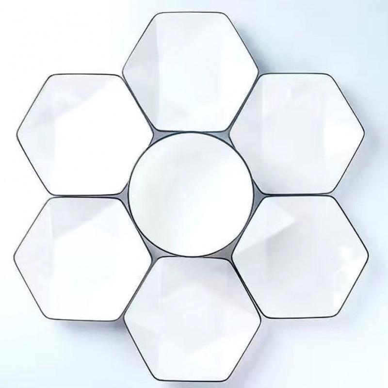 Hexagonal Celebrity Diamond Platter: Underglaze Ceramic Tableware Set