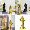 Home Decors Modern Abstract Art Kissings Lover Statue Table Decorations for Dining Room Living Room Office Centerpieces