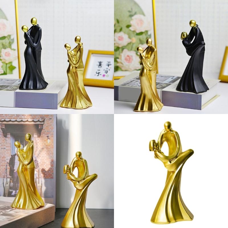 Home Decors Modern Abstract Art Kissings Lover Statue Table Decorations for Dining Room Living Room Office Centerpieces