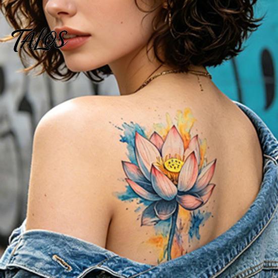 Talos 5 Sheets Butterfly Tattoo Stickers, Waterproof Temporary Flower Tattoos, Colorful Face Body Tattoos for Parties Night Club Music Festival