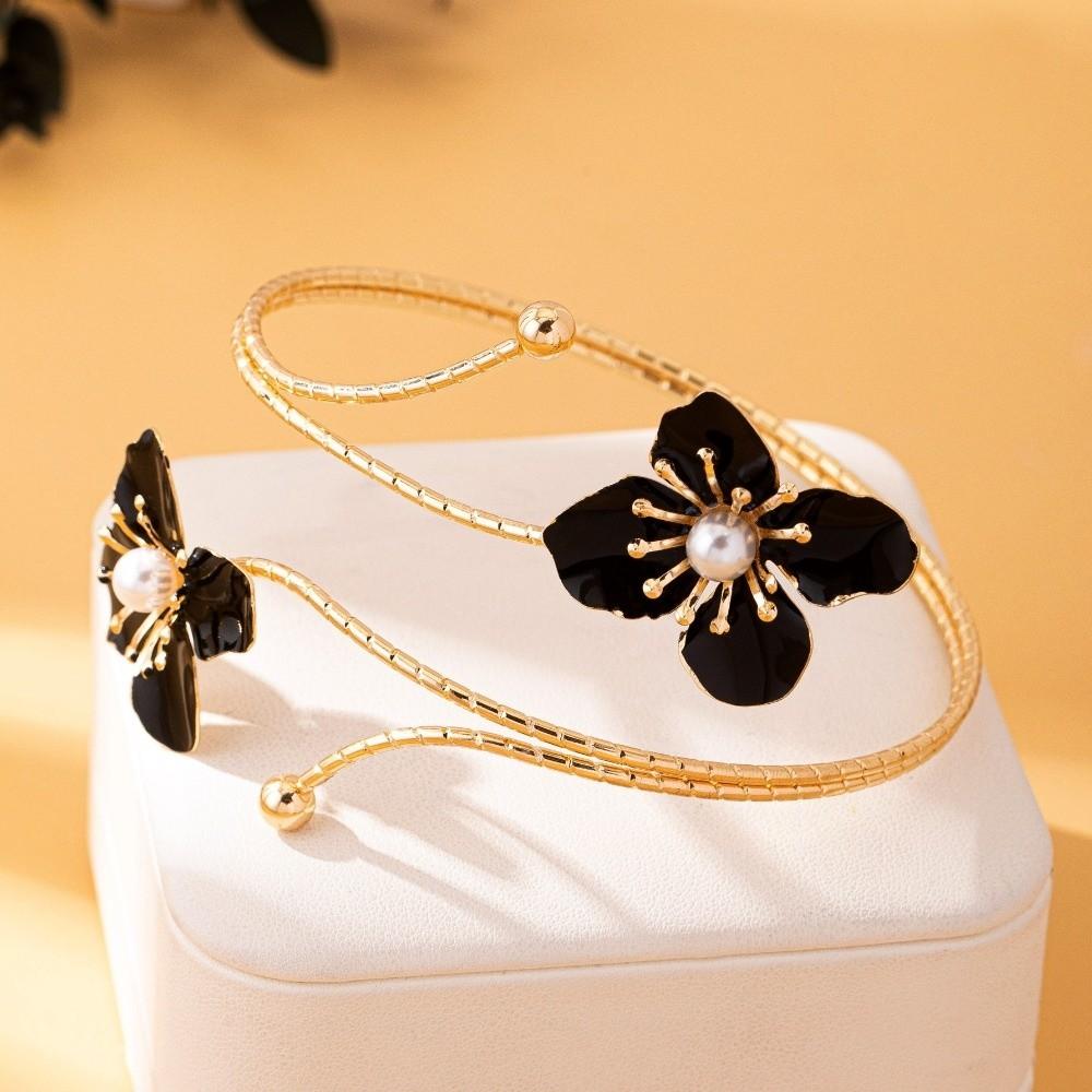 Colorful Open Arm Bangle Drip Oil Armband Exquisite Flower Bracelet  Party