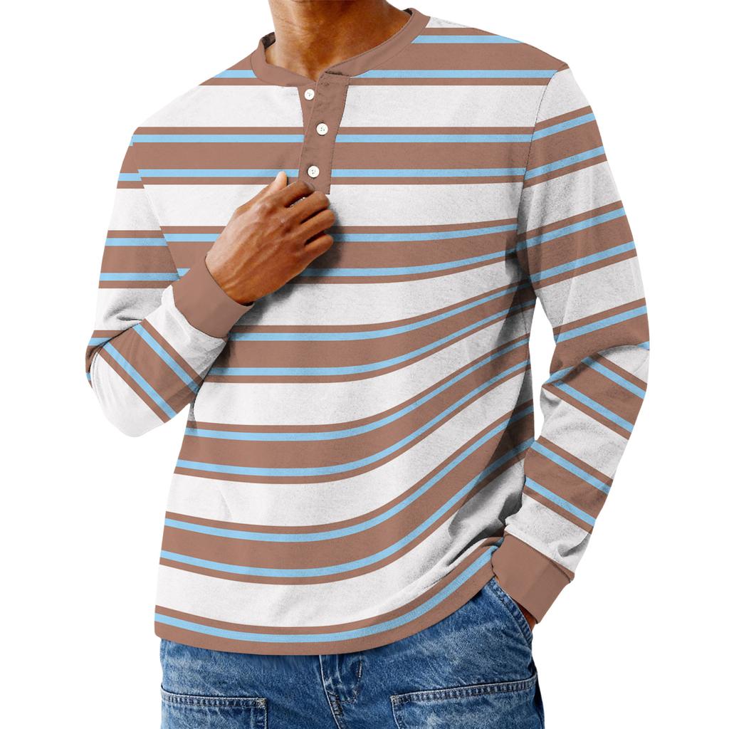Men's Casual Oversized Button-Down Shirt With Long Sleeves