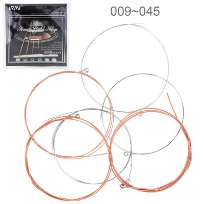 6 teile/satz Akustische Flok Gitarre String 009-045 Zoll Nichtrostender Stahl Core Phosphor Bronze Farbe