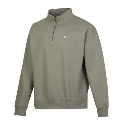 Fleece Lined Warm Casual Sports Long Sleeve Half Zip Sweatshirt Men Sweatshirt Green DQ5209-320