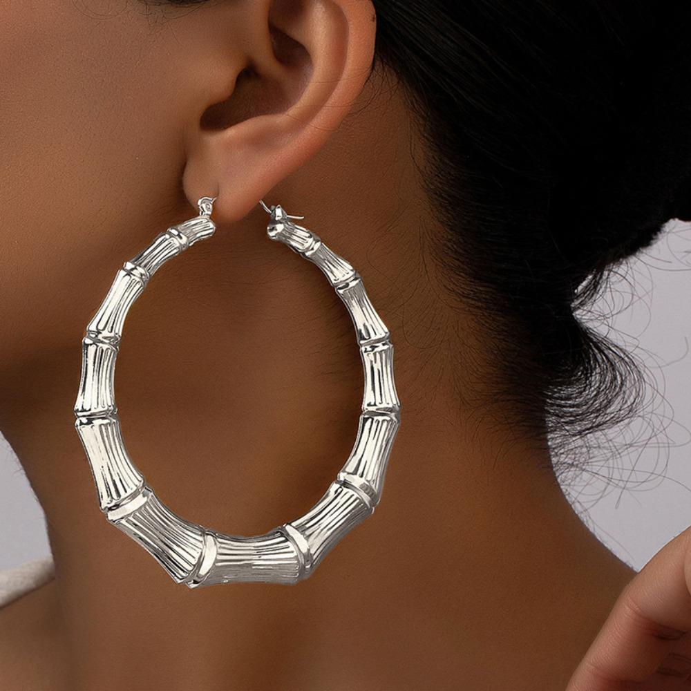 Exaggerated Round Pendant Earrings Gold Color Drop Dangle Earring Women Accessories