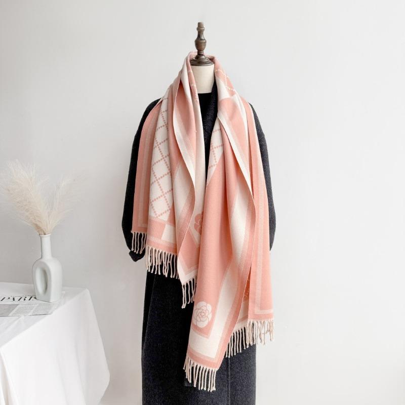 Autumn and Winter Letter Scarf Double-sided Classic Fashion Imitation Cashmere Shawl Versatile Scarf Light Luxury New