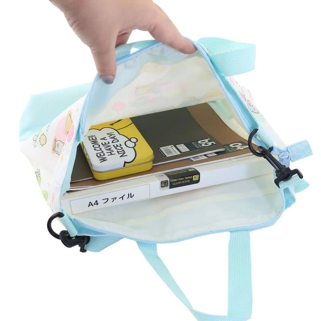 J's Planning Zipper 2-Way Tote Bag, Sumikkogurashi Dog Play SBF425