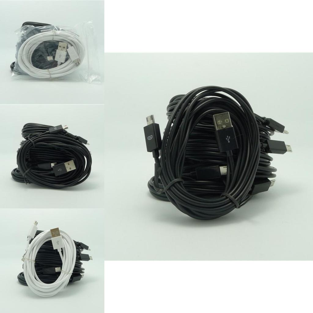 Premium 3m Usb A Male To Micro Usb 2.0 Data Sync Charger Cable In Durable Nylon Design