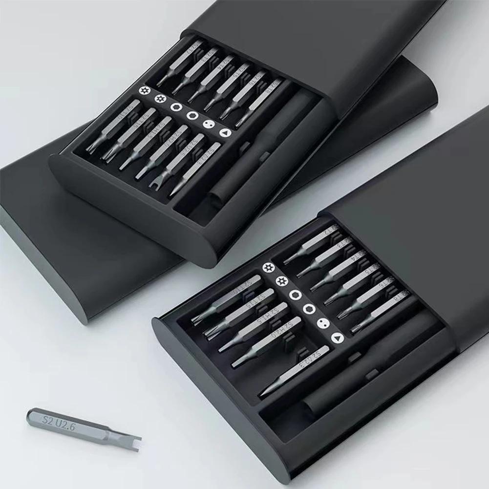 25 In 1 Screwdriver Kit Magnetic Bits Phillips Torx Hex Precision DIY Dismountable Mini Tool Case For Smart Home PC Phone Repair