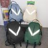 Korean Style Reflective Stripe Backpack: Large Capacity for Junior & Senior High Students