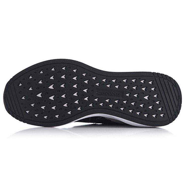 LiNing Qincheng 2 Tecido de Peça Única Casual Esportivo Suporte Tênis de Corrida Cano Baixo Unissex tênis Preto Cinza AGLN197-1