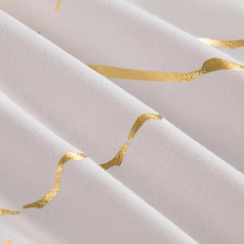 Queen Bedding Duvet Cover Set White Marble Printed 2/3 Pieces Luxury Microfiber Down Comforter Quilt Cover With Zipper Closure