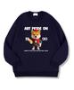 TI.GLAKE Art Mode On Oversized Double-Sided Sweatshirt Navy