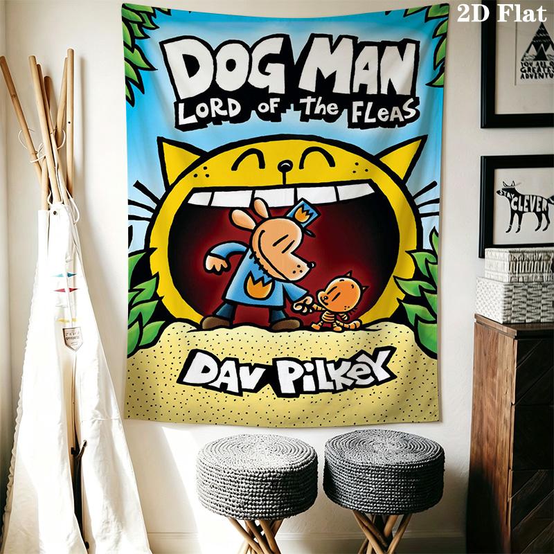 Dog Man Pattern Home Decor Tapestry, Wall Hanging, Decorative RV Wall Cloth.ZGT0914223