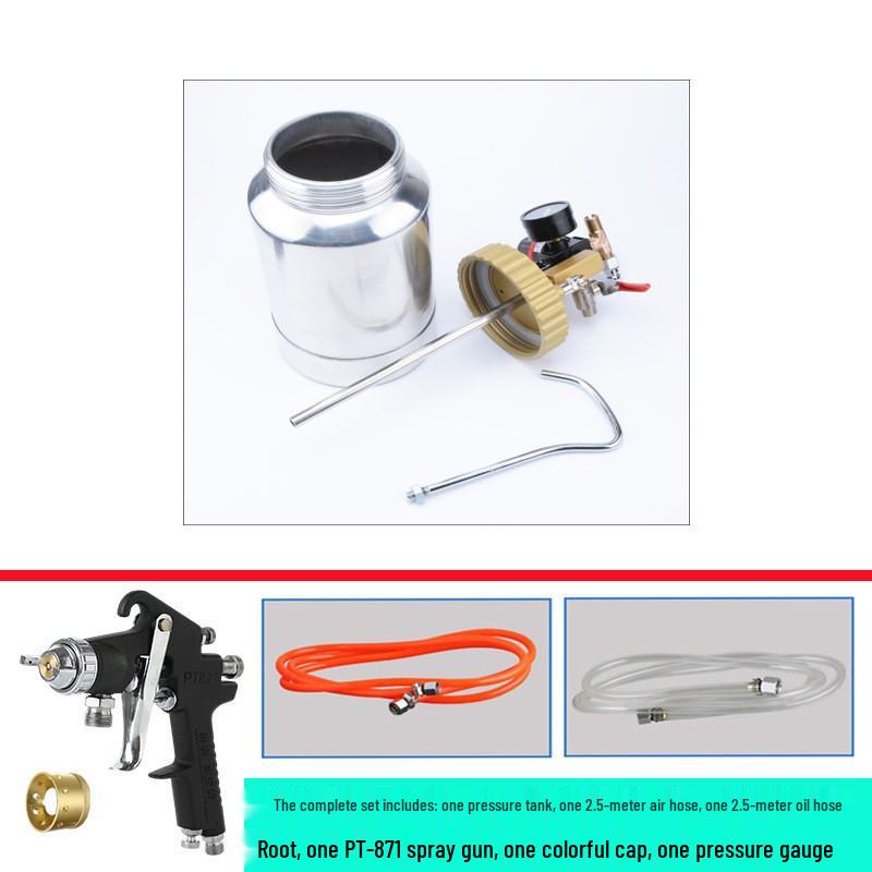 2L/5L/10L Colorful Real Stone Paint Spray Gun Pressure Pot Set