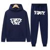 2023 European and American Young Thug Stars Same Style Sp5der Hoodie Men's Casual Sports Set Thickened Edition