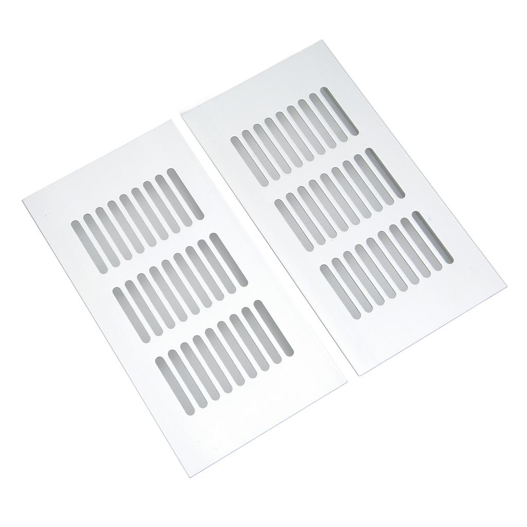 Vent Grille Heat Dissipation Aluminum Alloy Silver Rectangular Ventilation Grille Cover for Cabinet Closet RV
