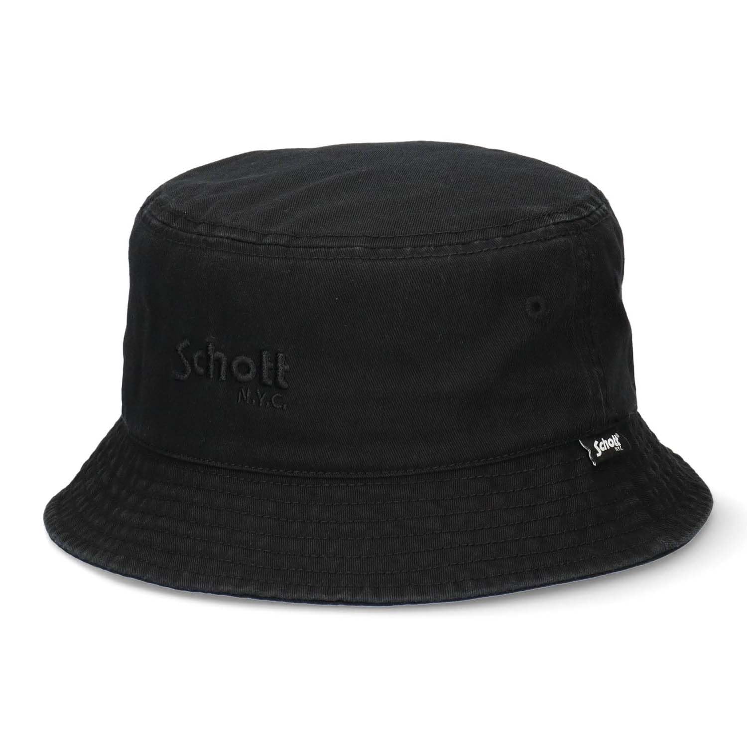 

Панама Schott Basic из хлопкового твила (Все черное)