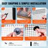 SucceBuy Solar Panel Bird Guard Critter Guard Roll Kit Stainless Steel Fastener Solar Panel Rustproof PVC Coating Wire Roll Mesh