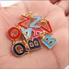 CARLIDANA Hot Sale New Style Hot Sale DIY Accessories Oil Drop Colorful Initial A -Z Letter Brand Stainless Steel Pendant Charms