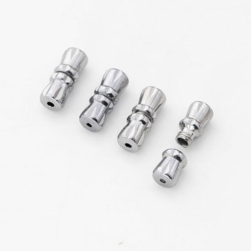 10 adet Varil Vida Klipsler 4.33 inç Uzunluk Gümüş Renk Vida Büküm Toka DIY Kolye Bilezik Takı Yapımı